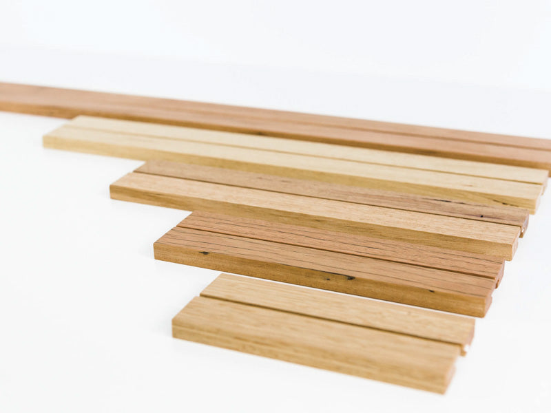 Sustainable timber frames made from reclaimed wood by Corner Block Studio 