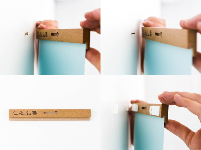 Hanging Method Hidden Option using the keyhole slot, Instructions for the Pressi Frame by Corner Block Studio