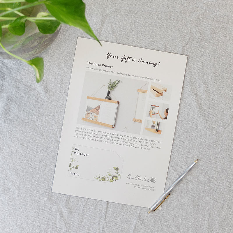 Printable Gift Notes - Corner Block Studio