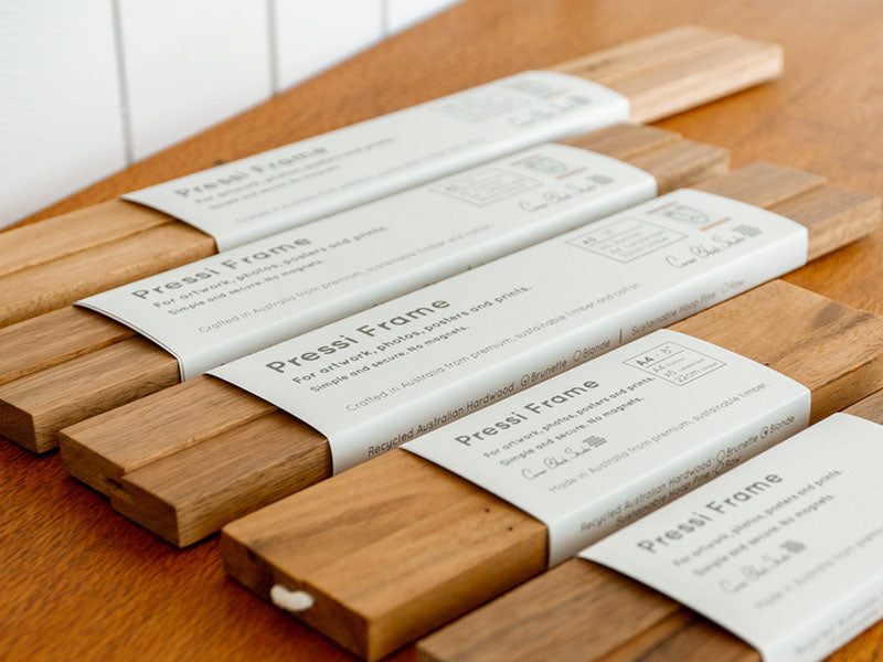 Pressi Frame in Packaging by Corner Block Studio - Recycled Hardwood